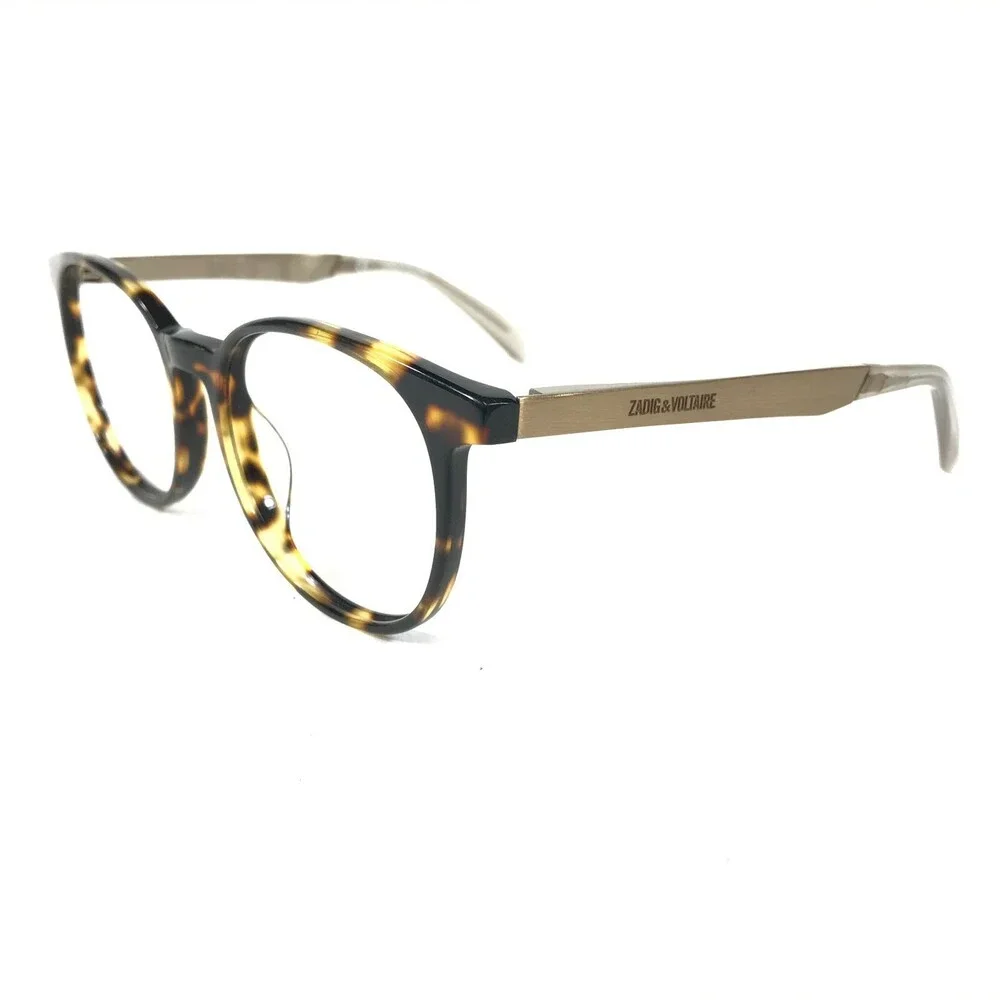 Zadig & Voltaire Eyeglasses Frames VZV086 COL.0722 Tortoise Gold Round 51-19-140